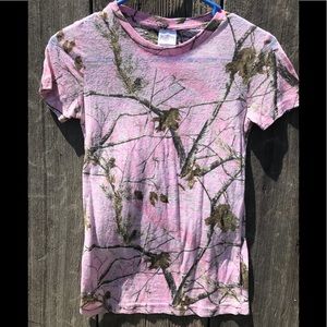 Small Pink camo tee!